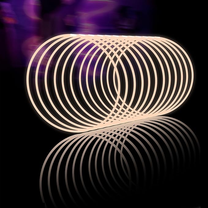 Glow Fever Glow Sticks Bulk 100ct 22'' Glow Necklaces with Connectors, Neon Light Sticks for Party