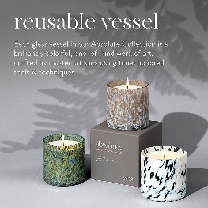 LAFCO New York Signature Candle, Forest Oakmoss - 15.5 oz - 90-Hour Burn Time - Reusable, Hand