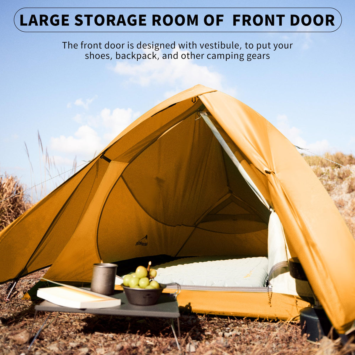 Naturehike Cloud up Base Backpacking Tent, Waterproof Lightweight 2 Person Tent for Camping, Double