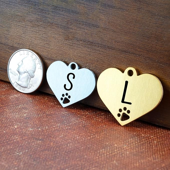 Ultra Joys Dog Tags Personalized for Pets - Hollow Paw Custom Pet ID Tag - Engraved Dog Tag for