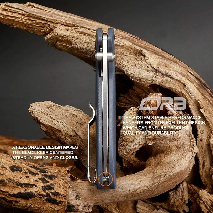 CJRB Folding Knife Feldspar Pocket Knife Stonewash D2 Steel Blade G10 Tactical Handle EDC Knife