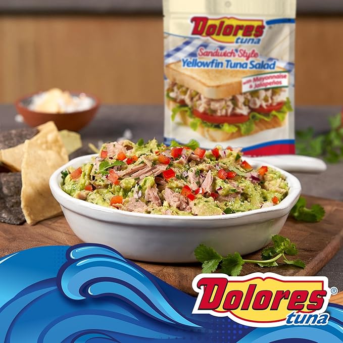 Dolores Chunk Light Yellowfin Tuna with Mayonnaise and Jalapeno Peppers, 2.6 oz (Pack of 24)