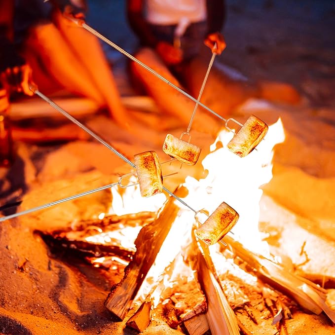 24 PCS Marshmallow Roasting Sticks, Telescoping Smores Sticks for Open Fire Pit, 32 Inch Long
