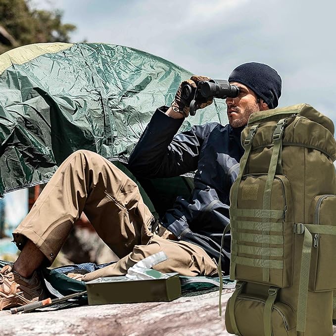 Hiking Backpack for Men 70L/100L Camping Backpack Military Rucksack Molle 3 Days Assault Pack for
