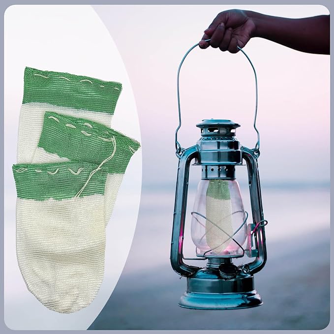 10pcs Propane Lantern Mantles String Tie Lantern Mantles for Outdoor Camping Lantern Natural Fueled