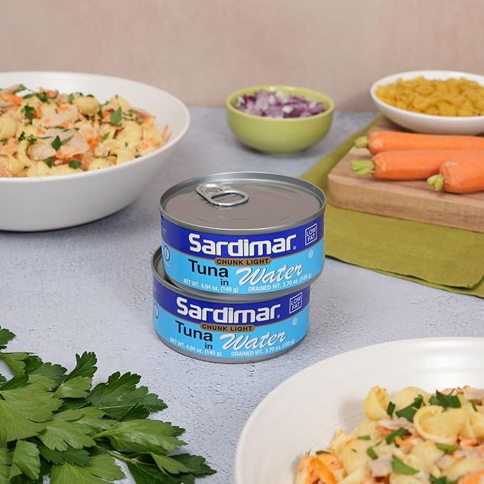 Sardimar Chunk Light Tuna ( Water - Pack of 12 ) - Ready to eat meals in can