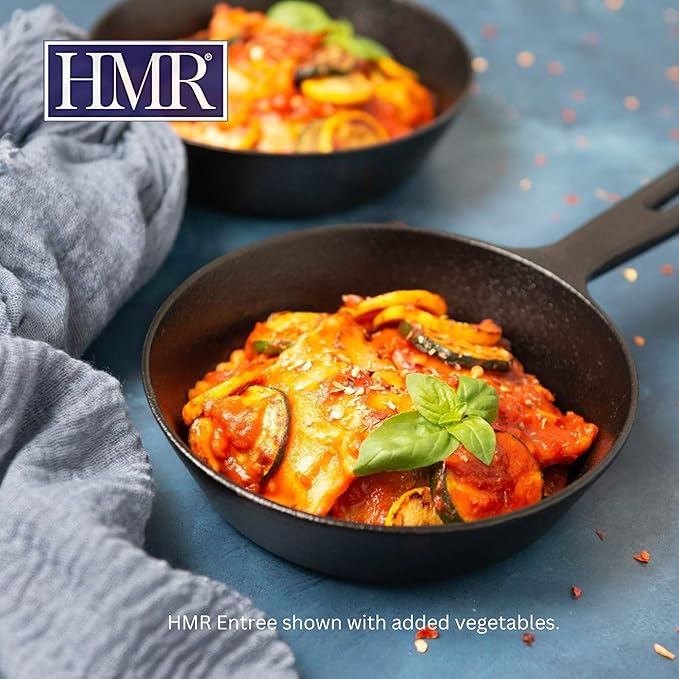 HMR Cheese and Basil Ravioli Entrée | Pre-packaged Lunch or Dinner | Ready to Eat | Vegetarian |