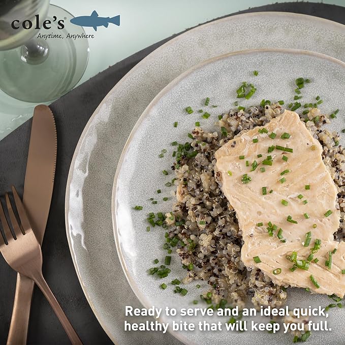 COLE’S Open & Eat Meals Variety Pack | 5.6 oz Hand-Packed Smoked Salmon & Trout with Quinoa &
