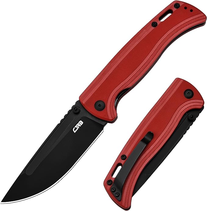 CJRB CUTLERY Pocket Knife Resource (J1932) Thumb Studs Folding Knife for Men Black PVD AR-RPM9