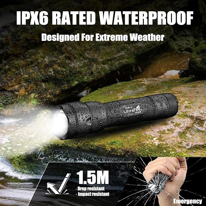 ULTRAFIRE Tactical Flashlight WF-502B 1000 Lumens - Single Mode Mini LED Flashlight,Bright