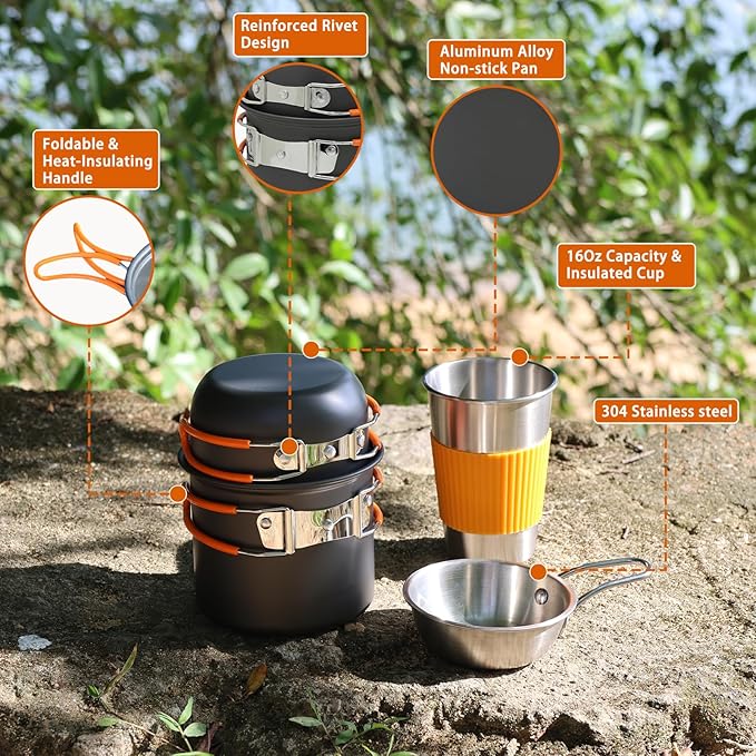 Camping Cookware Mess Kit