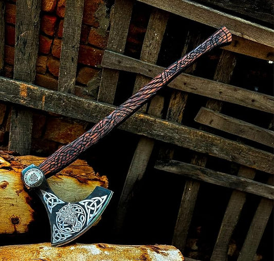 [MDM King Tools] Custom Handmade Viking Axe Medieval Ax with Viking Gift, Hand Axes, Viking Gifts