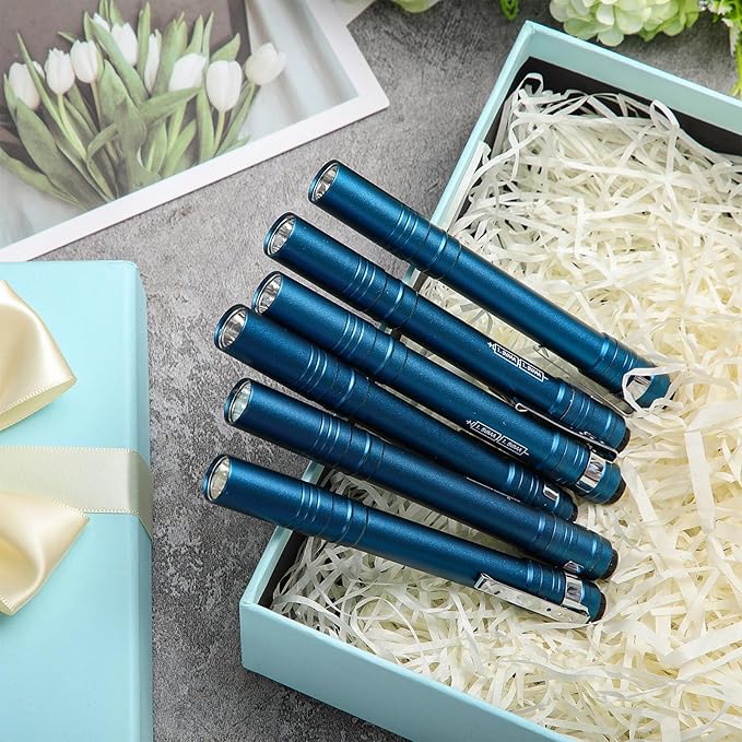 15 Pack Mini Pen Flashlights Bulk LED Pen Lights Aluminum Pocket Flashlights with Clips Small