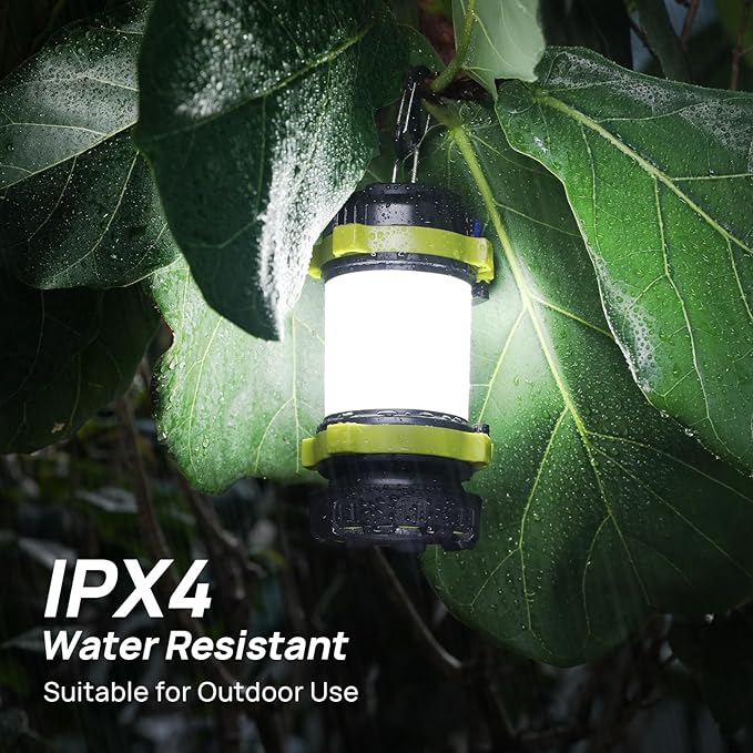 2 Pack LED Camping Lantern Flashlight Rechargeable, Consciot Portable Torch with 6 Light Modes