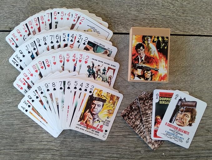 Crime Movies Playing Cards (Poker Deck 54 Cards All Different) Vintage Movie Posters Crime