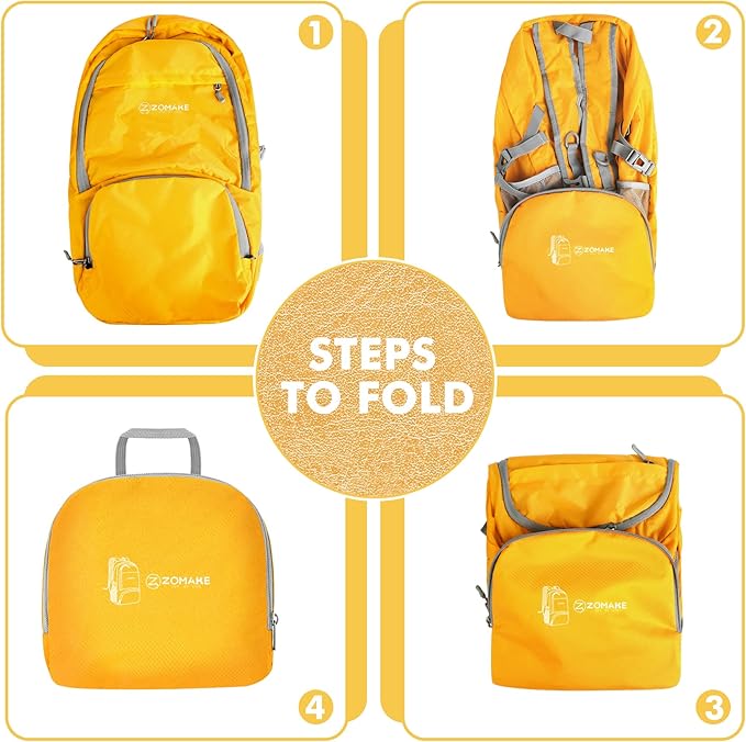 ZOMAKE Lightweight Packable Backpack 30L, Foldable Hiking Backpacks Water Resistant Compact Folding