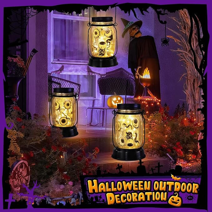 Halloween Decorations Halloween Decor Eyeballs Solar Lanterns Eyeball Decorations Outdoor Lights