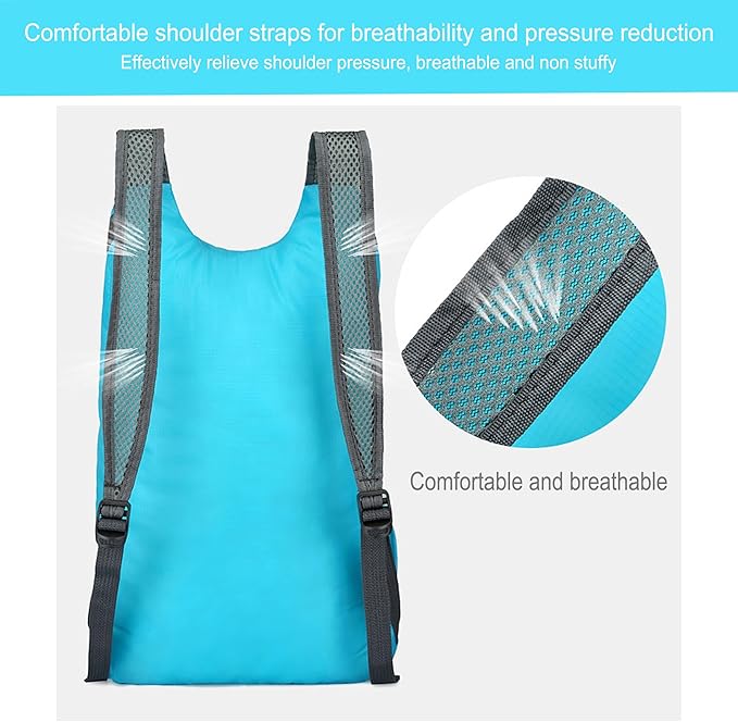 16L Lightweight Foldable Hiking-Backpack Small Packable-Daypack For Travel,Ultralight