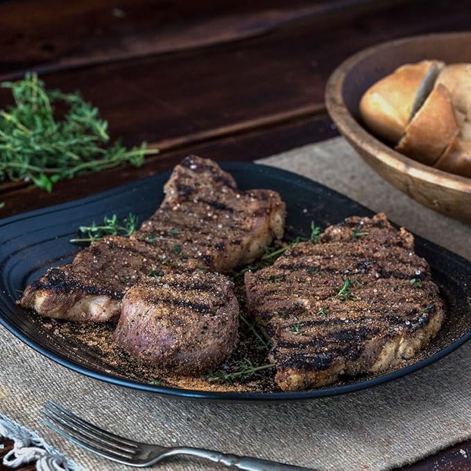 Aged Premium Angus Ribeye and NY Strip and Filet Mignon by Nebraska Star Beef - All Natural Hand
