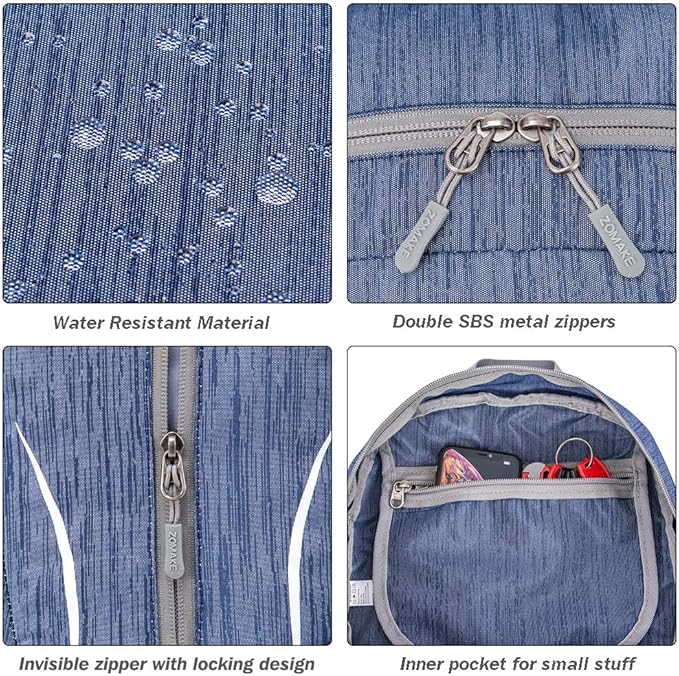 ZOMAKE 25L Ultra Lightweight Packable Backpack, Foldable Hiking Backpacks Water Resistant Small