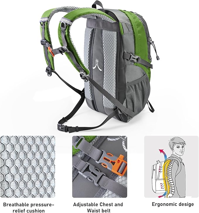 N NEVO RHINO Hiking Backpack 20L Water Resistant Outdoor Day Pack,Lightweight Travel Small Backpack