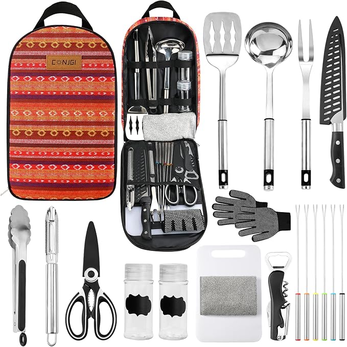 Camping Cookware Storage Bag - Camping Cooking Utensils Set Bag Camping Tool Portable Storage Bag
