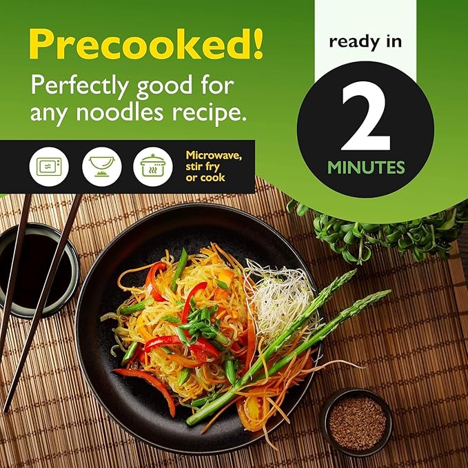 SKINNY PASTA Angel Hair - Healthy Konjac Shirataki Noodles, Low Carb Keto Pasta, Gluten Free, 6 Pack