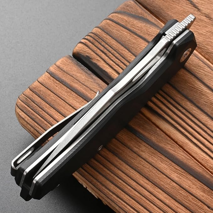FF21 Folding Pocket Knife,VG10 Steel Blade G10 Handle Full Tang Knife for Outdoor Activities