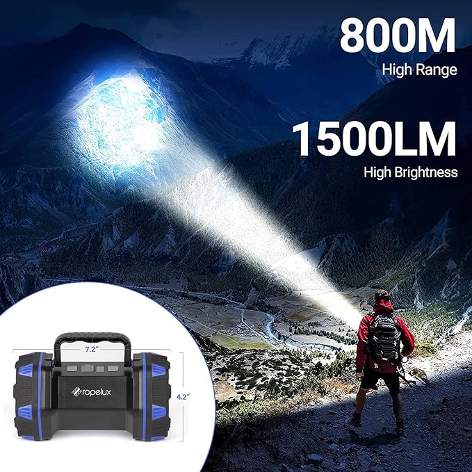 Led Camping Lantern Rechargeable, Camping Flashlight 1500LM, 8 Light Modes, Camping Lights 4800