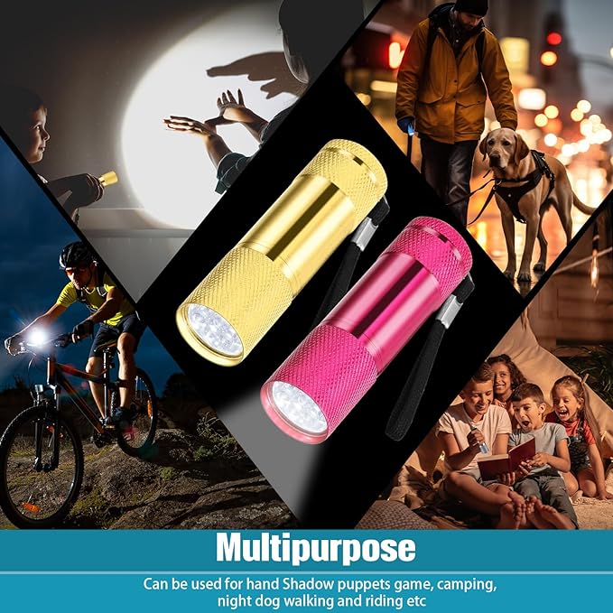 VIHOSE 48 Pcs Mini Flashlights Bulk, Bright Aluminum Handheld Flash Light with Lanyard, Small LED