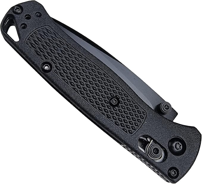 HUAAO Mini Folding Pocket Knife, Plain Edge, Thumb Stud Manual Open, Glass Reinforced Nylon Grivory