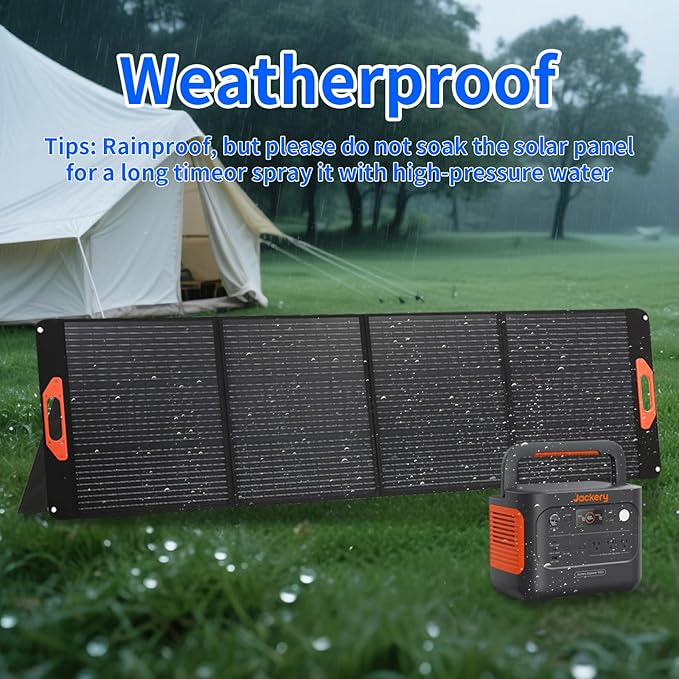 200W Portable Solar Panel for Power Station, Compatible with Jackery, Ecoflow, Bluetti, Anker and