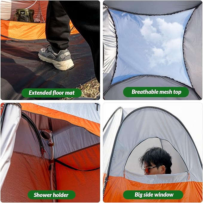 Upgrade Pop Up Privacy Shower Tent, Portable Camping Shower Tent, Camping Toilet Changing Room with