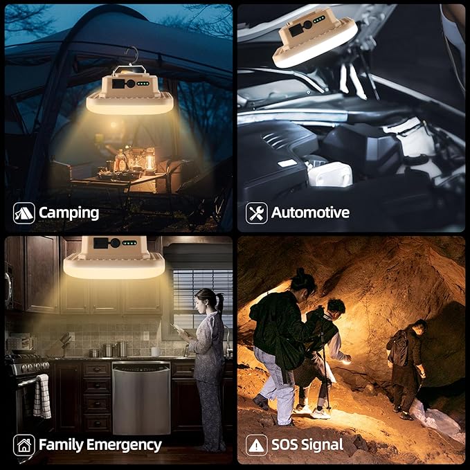 Portable Rechargeable LED Camping Lights for Hanging,Waterproof Outdoor Light,Super Bright Hanging