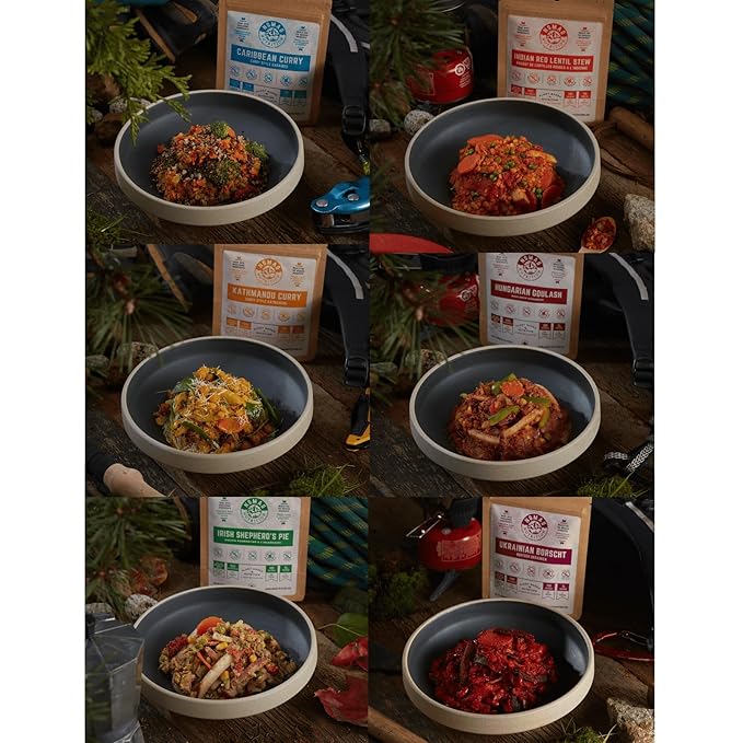 Nomad Nutrition Sampler Pack | 9 Freeze-Dried Meals: Hungarian Goulash, Shepherd?™s Pie, Kathmandu