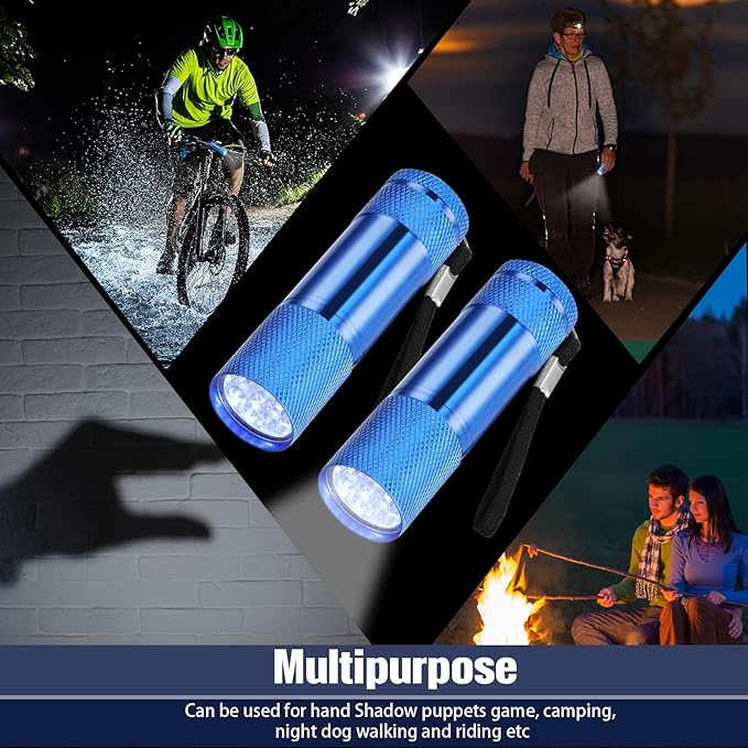VIHOSE 20 Pcs Mini Flashlights Bulk, Bright Aluminum Handheld Flash Light with Lanyard Small LED