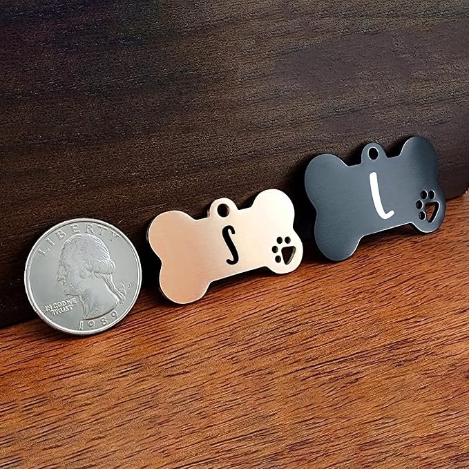 Ultra Joys Dog Tags Personalized for Pets - Hollow Paw Custom Pet ID Tag - Engraved Dog Tag for