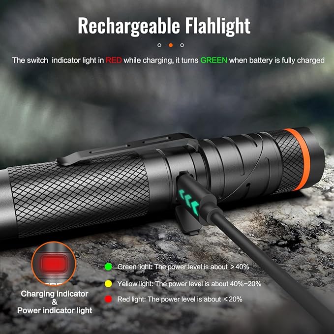 NICRON B75 High Power UV Flashlight Rechargeable LED 1000 Lumens 395nm Ultraviolet, 90 Degree 4