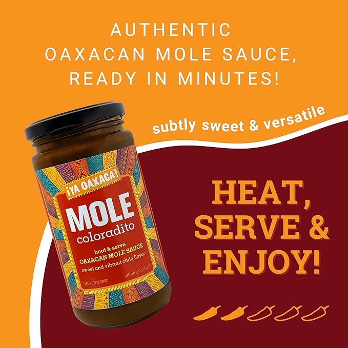Ya Oaxaca - Mole Sauce - Coloradito - Mild Spice - Blend of Smoked & Dried Chiles, Spices, & House
