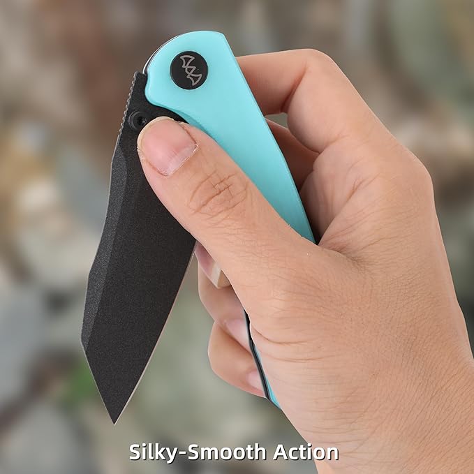 Folding Pocket Knife, 3.35" 14C28N Blade G10 Handle EDC Knife with Liner Lock, Small Pocket Knife