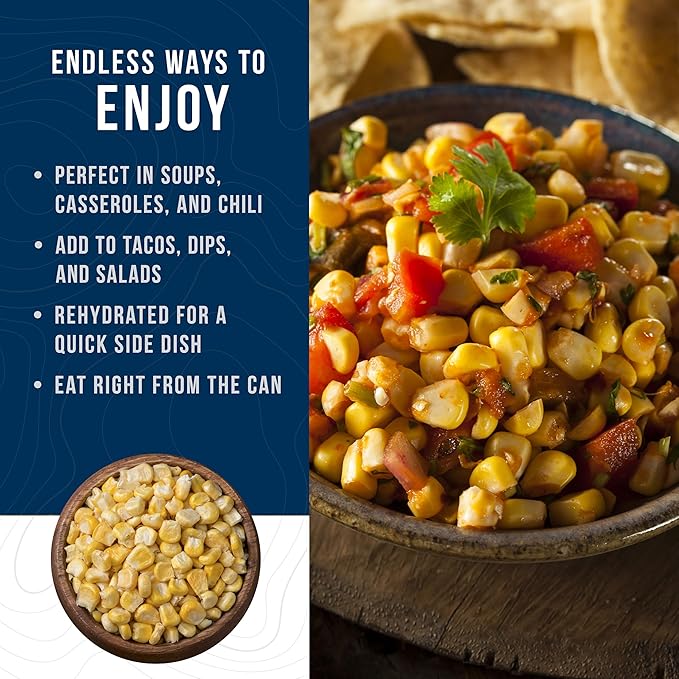 Augason Farms Freeze Dried Sweet Corn Can, Emergency Food Supply, Everyday Meals, 30 Servings