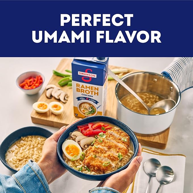 Swanson Ramen Chicken Broth, 32 Oz Carton