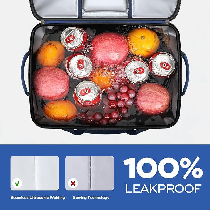 Maelstrom Collapsible Soft Cooler Bag, 24/30/60/75 Cans Beach Cooler, Ice Chest, Leakproof &