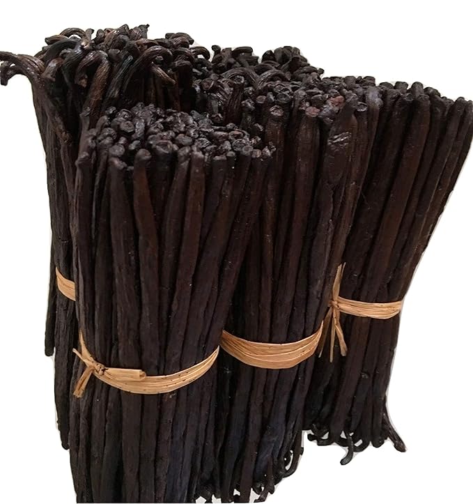 8oz Madagascar Organic Vanilla Beans Grade A. Certified USDA Organic. Fresh 6"-8" for Cooking