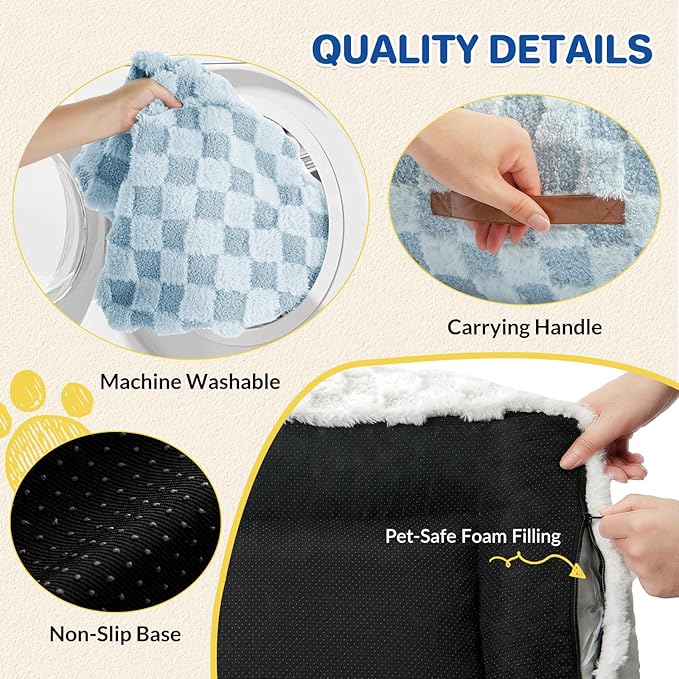 Large Dog Bed Sofa, Fluffy Pet Bed for Medium and Large Dogs, Supportive Dog Couch Sofa for Dogs