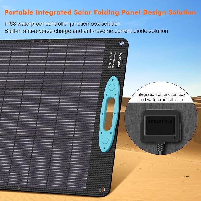 N-Type 16BB 200W Portable Solar Panels for Power Station,IP68 Waterproof ETFE Foldable Solar Panel