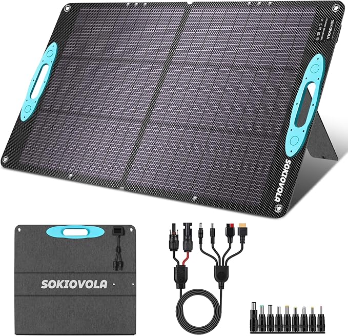 N-Type 16BB 100W Portable Solar Panel for Power Station,ETFE Portable Foldable Solar Charger