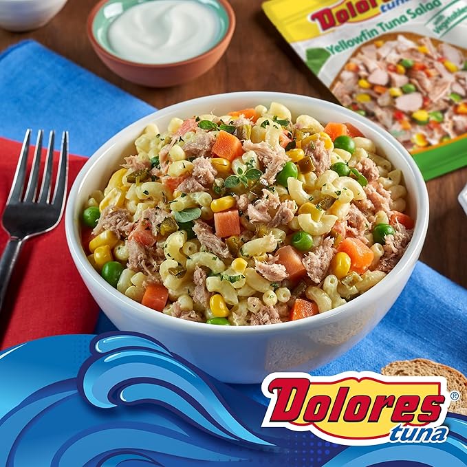 Dolores Chunk Light Yellowfin Tuna Salad with Vegetables, 3 oz (Pack of 24)