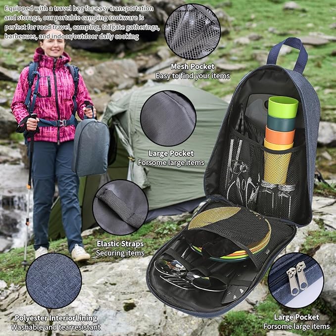 Berglander Camping Essentials, Camping Cooking Utensils Set, Camping Accessories Gear Must Haves