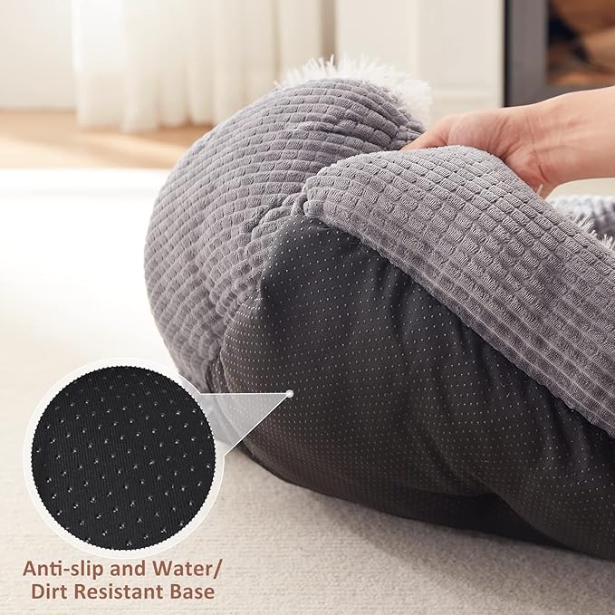 MIXJOY Dog Beds for Small Dogs, Rectangle Cave Hooded Blanket Puppy Bed, Luxury Orthopedic Cat Beds